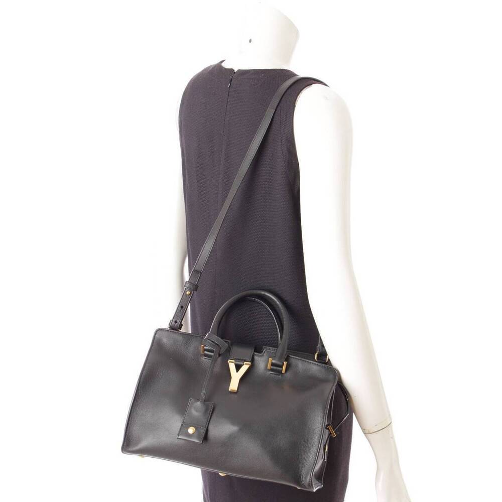 Saint Laurent Cabas Shoulder Bag Calfskin Black - Picture 9 of 9